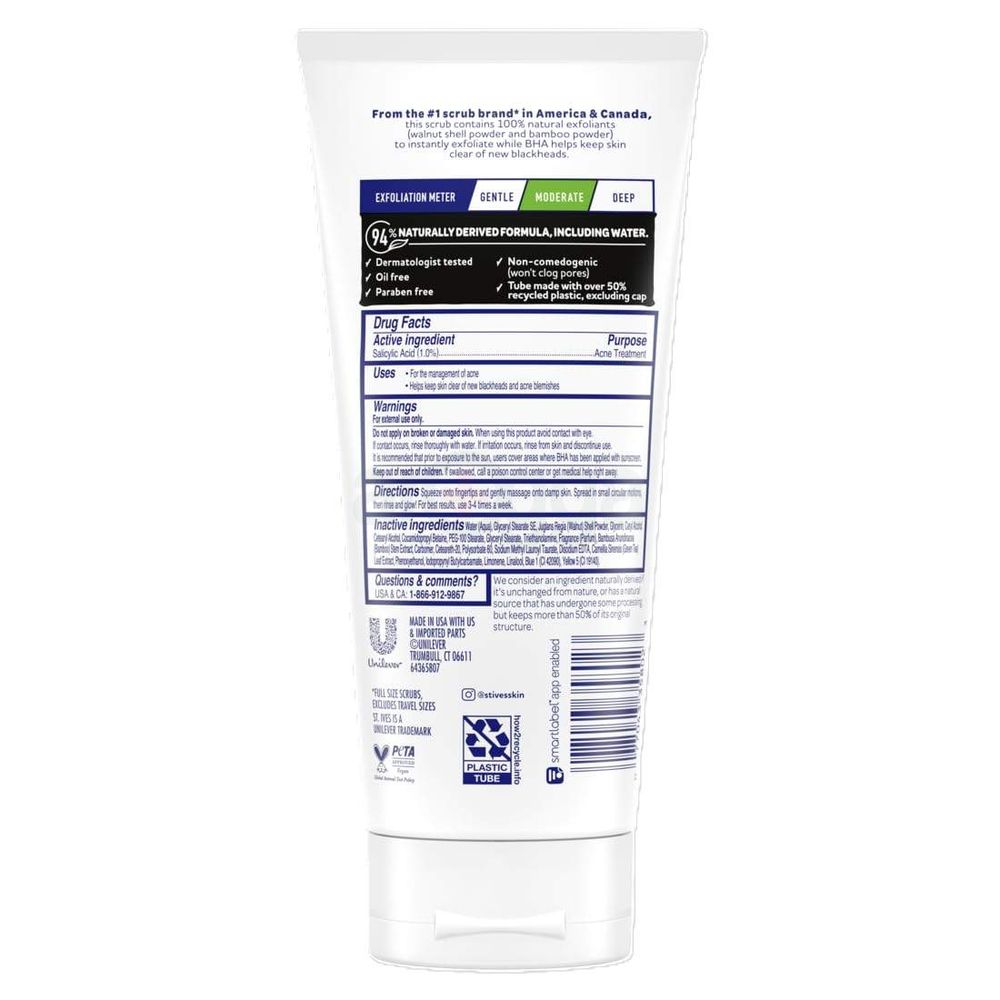 St. Ives BHA Exfoliant with 01% Salicylic Acid, Green Tea and Bamboo for Acne Prone Skin  