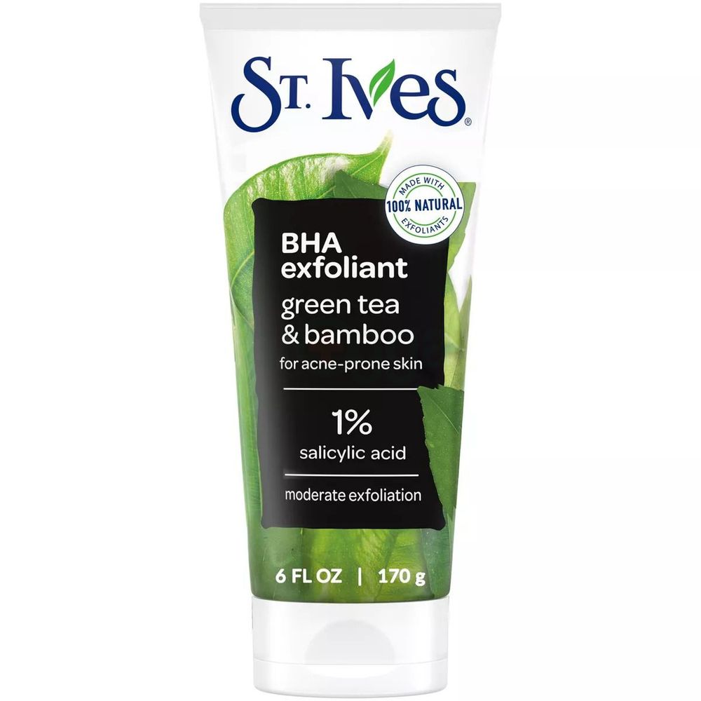 St. Ives BHA Exfoliant with 01% Salicylic Acid, Green Tea and Bamboo for Acne Prone Skin  
