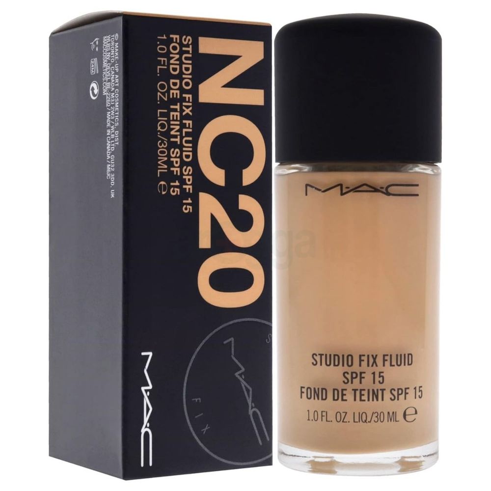 Mac Studio Fix Fluid Foundation SPF 15 - NC20  (Made in Canada)  