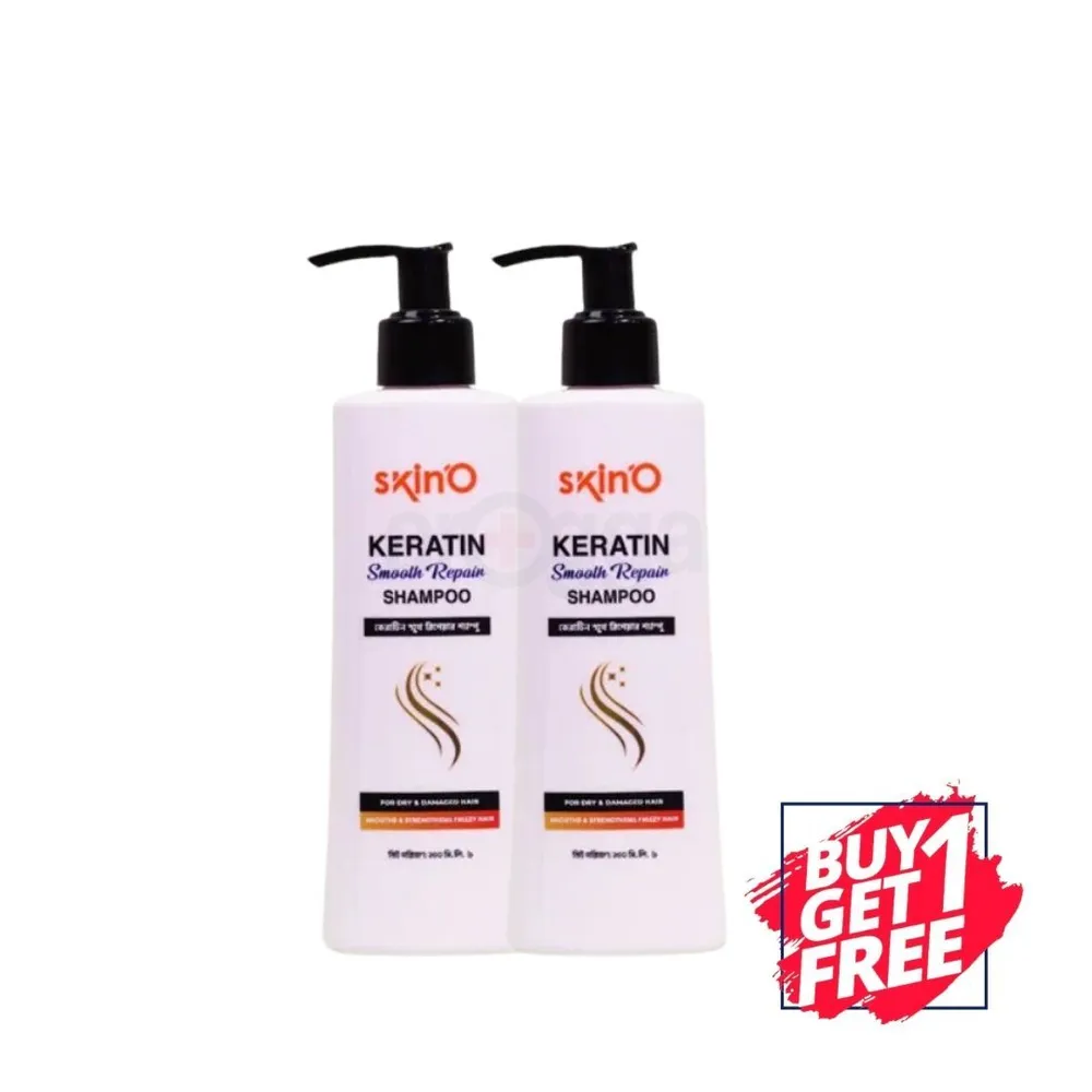 Skin'O Keratin Smooth Repair Shampoo 200ml Buy 1 Get 1 Free  