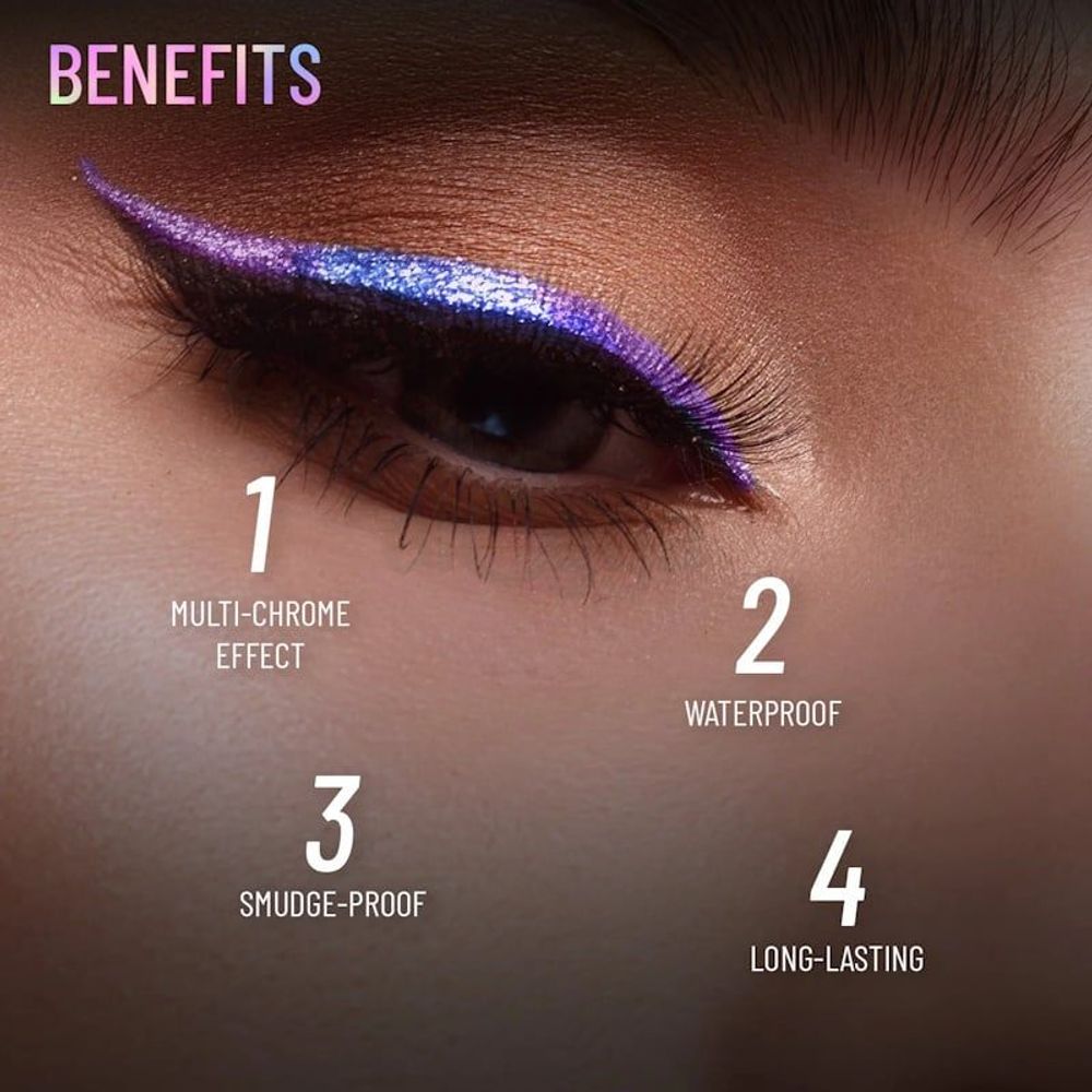 Swiss Beauty Waterproof, Smudge-Proof & Long Lasting Holographic Eyeliner with Multichrome Effect (SB-951)  