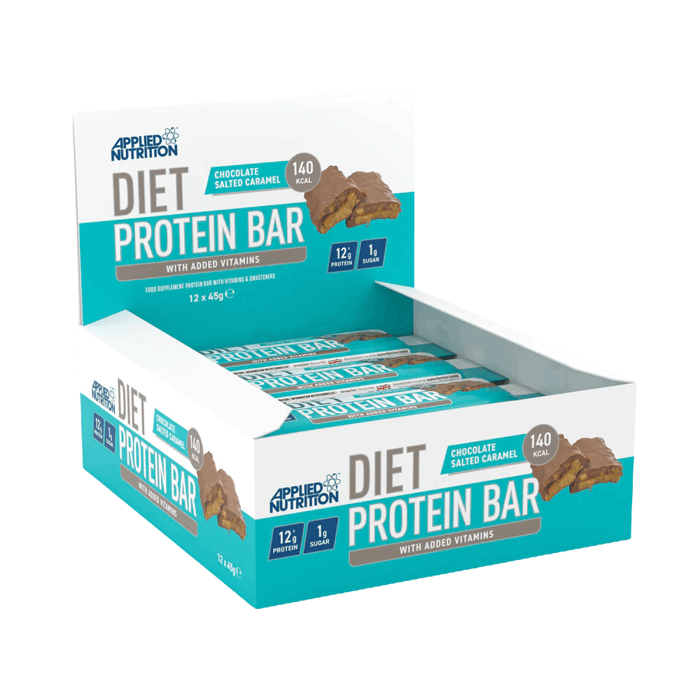 Applied Nutrition Diet Protein Bar With Added Vitamins Chocolate Salted Caramel 45gm  
