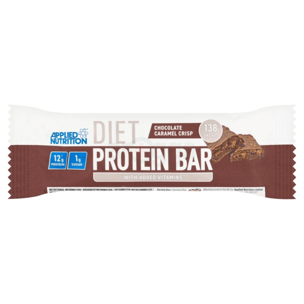 Applied Nutrition Diet Protein Bar With Added Vitamins Chocolate Caramel Crisp 45gm  