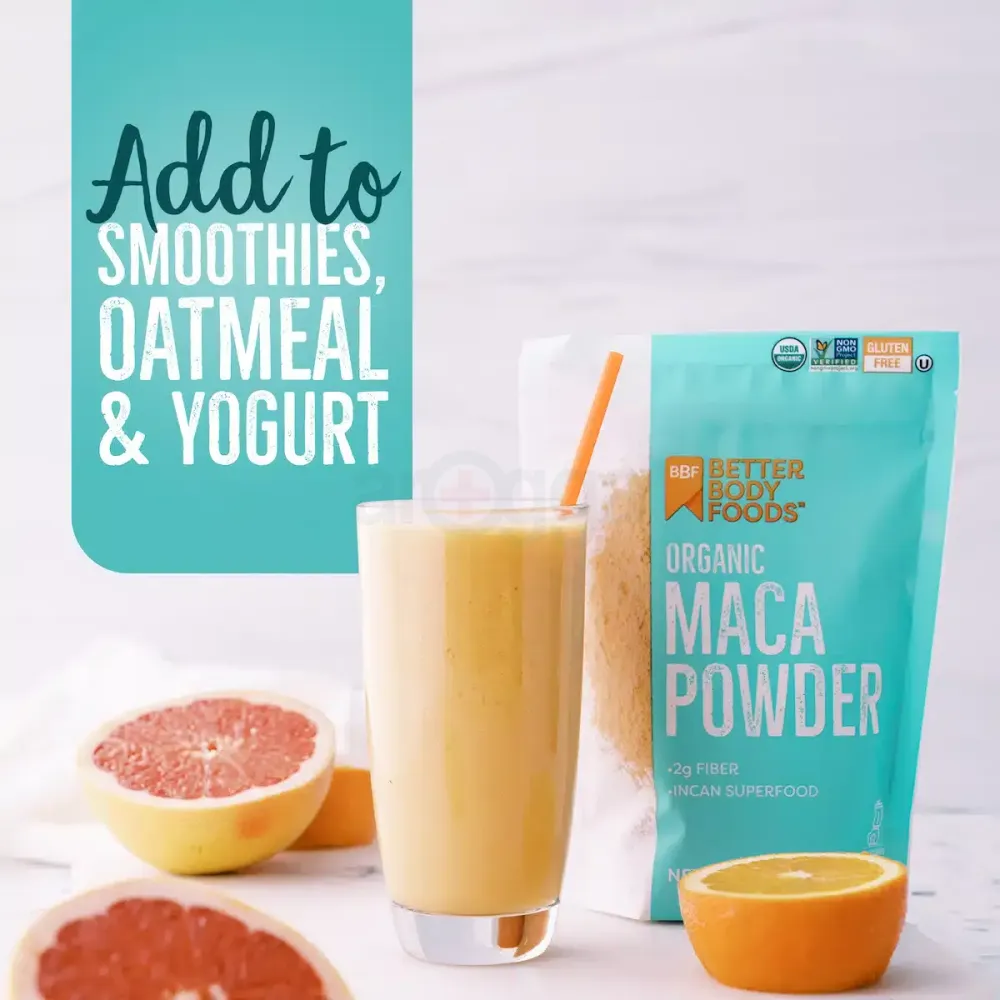 BetterBody Foods Organic Maca Powder, Non-GMO & Gluten-Free, 12 Ounce  