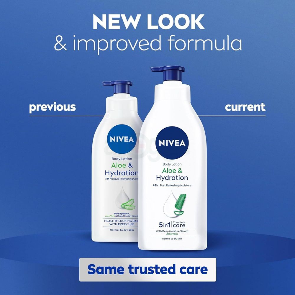 Nivea Aloe & Hydration 5in1 Complete Care Body Lotion for Normal to Dry Skin  