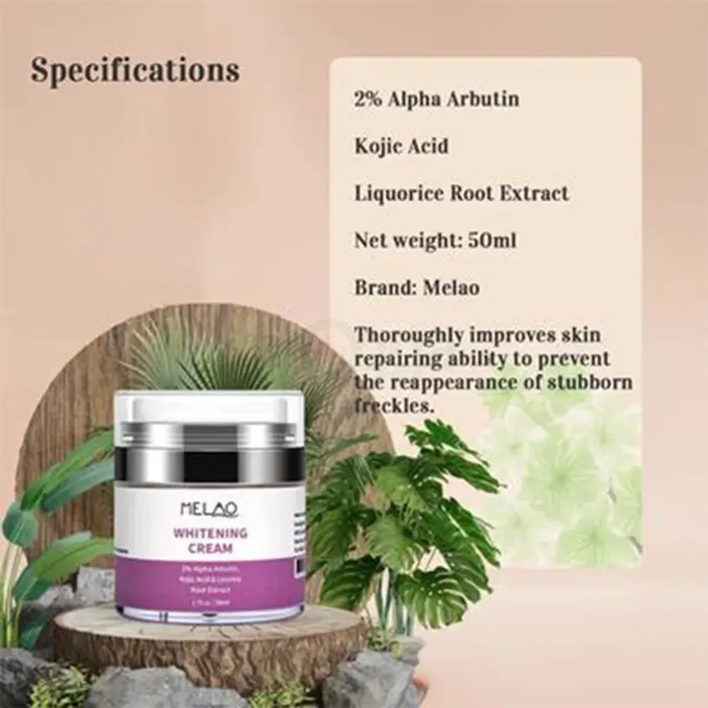 Melao 2% Alpha Arbutin, Kojic Acid & Licorice Root Extract Whitening Cream 50ml  