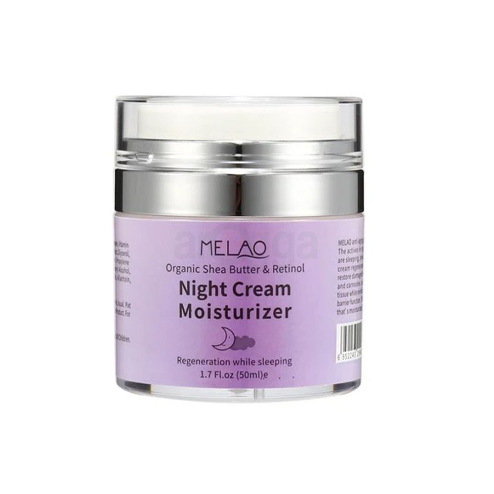 Melao Organic Shea Butter & Retinol Night Cream Moisturizer - 50ml  