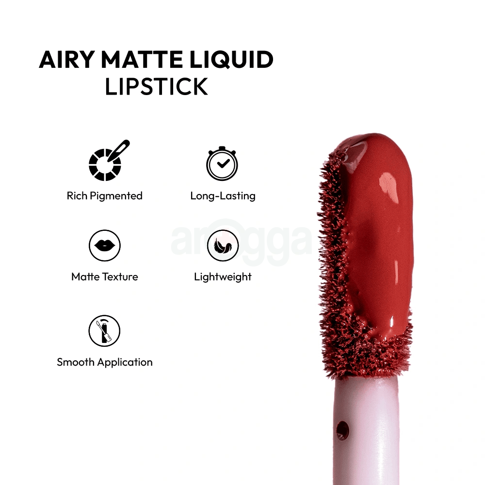 Herlan Airy Matte Liquid Lipstick-Bare Blush (005)  