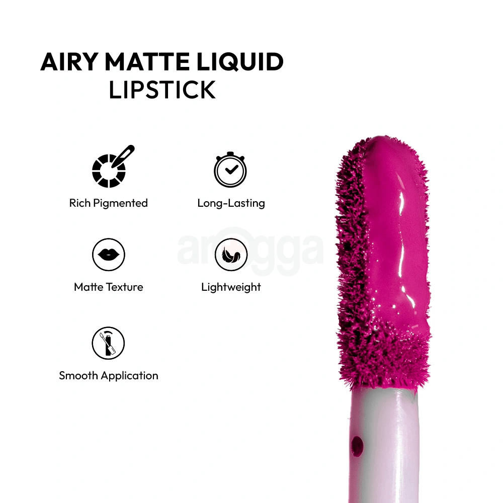 Herlan Airy Matte Liquid Lipstick-Timeless Rose (001)  