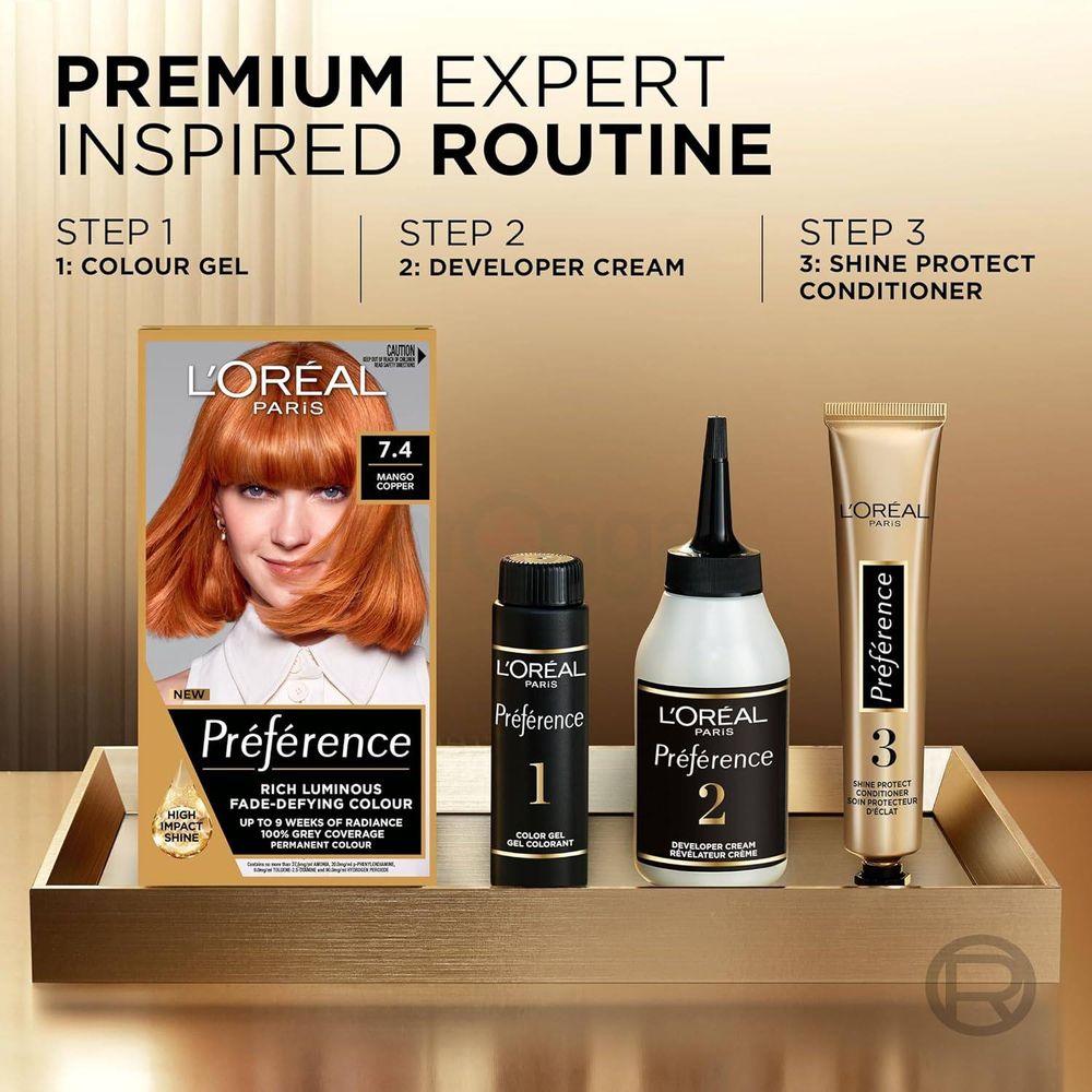 Loreal Paris Preference Hair Color - 7.4 Mango Copper  