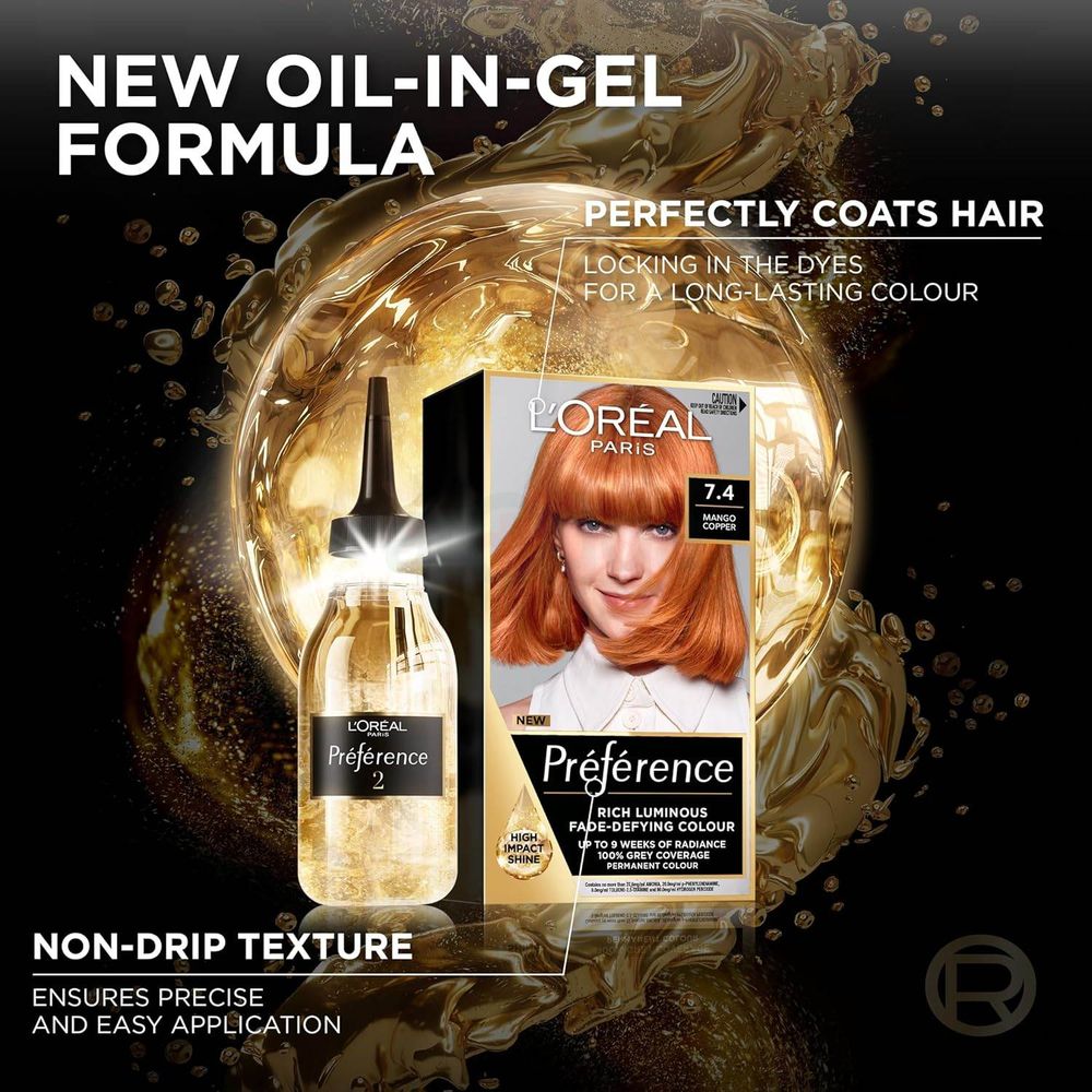 Loreal Paris Preference Hair Color - 7.4 Mango Copper  