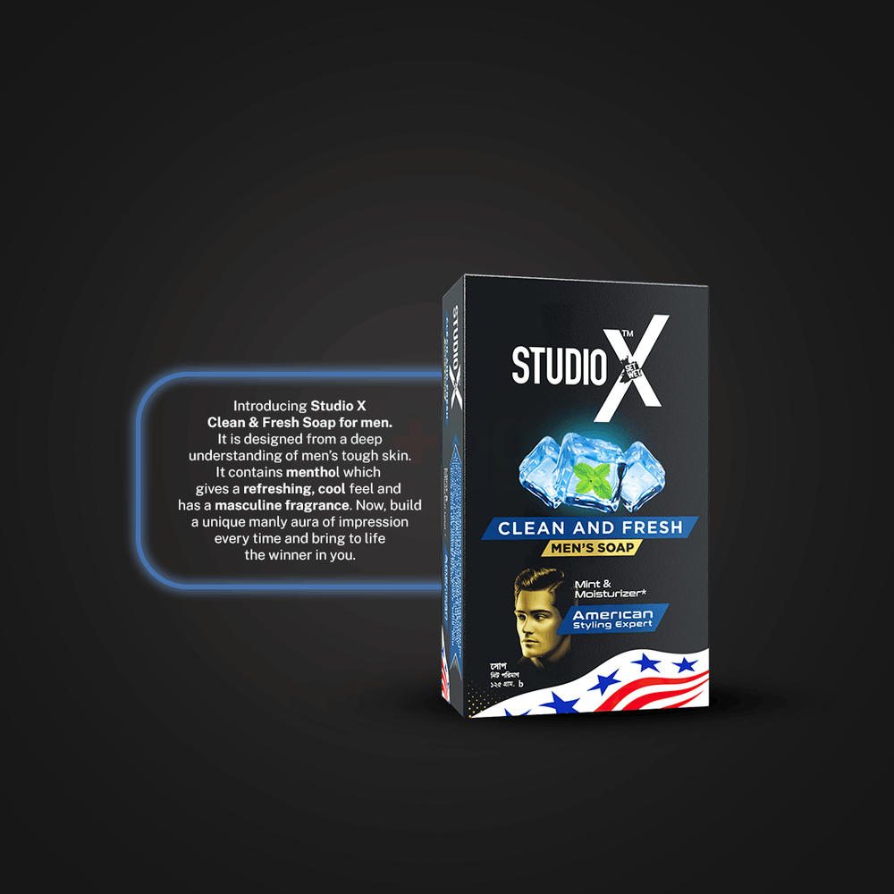 Studio X Clean & Fresh Soap for Men 75g  