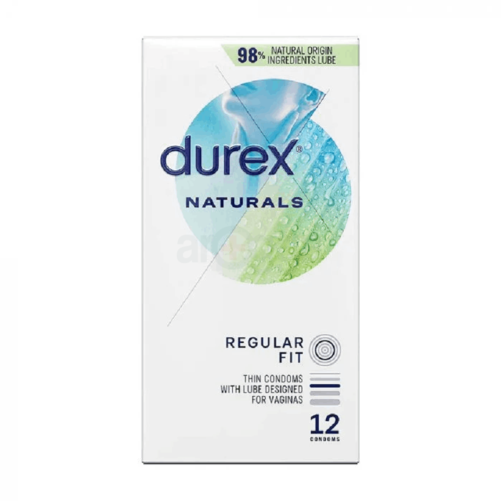 Durex Naturals Regular Fit Condom -12Pcs Pack(UK)  