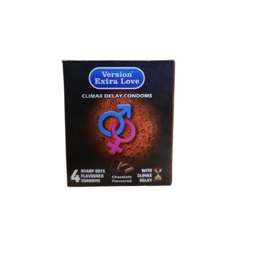 Version Extra love climax delay sharp dots chocolate flavour- 4 pcs pack  