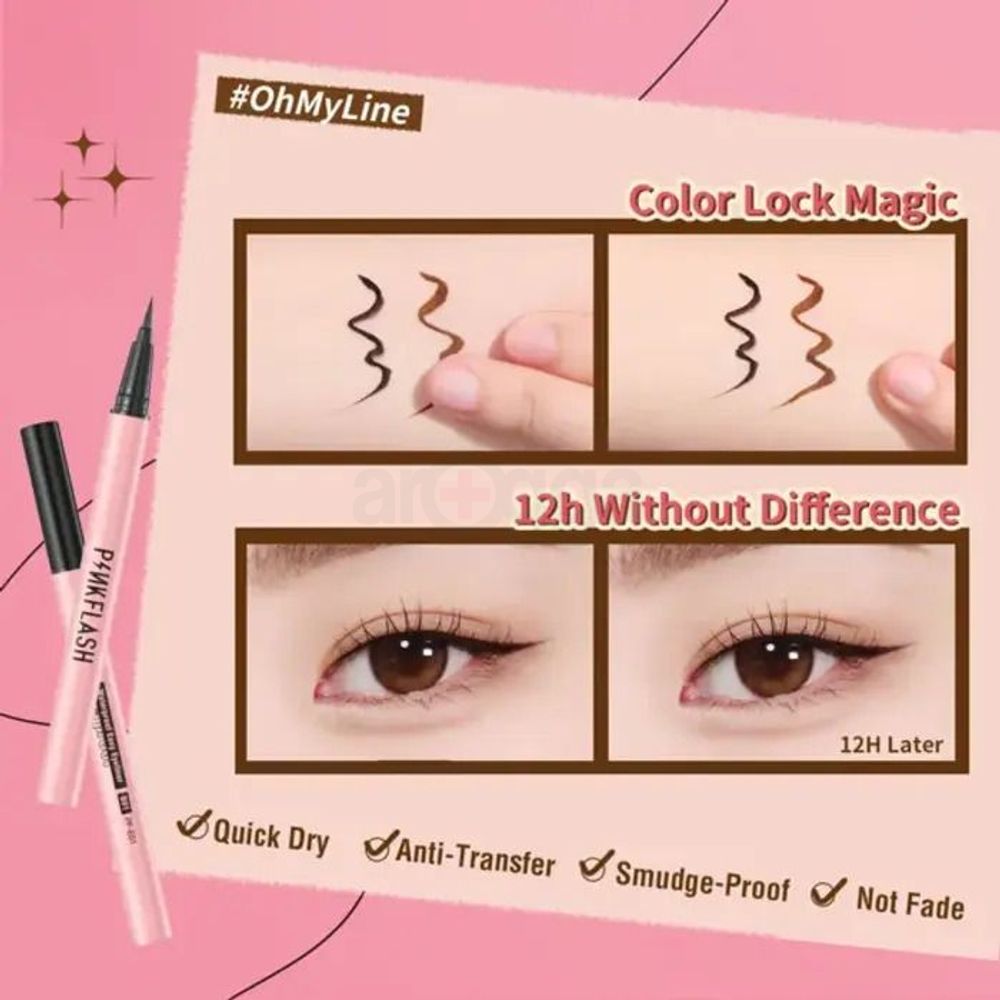 PINKFLASH Waterproof Easy Eyeliner - Black (PF-E01)  