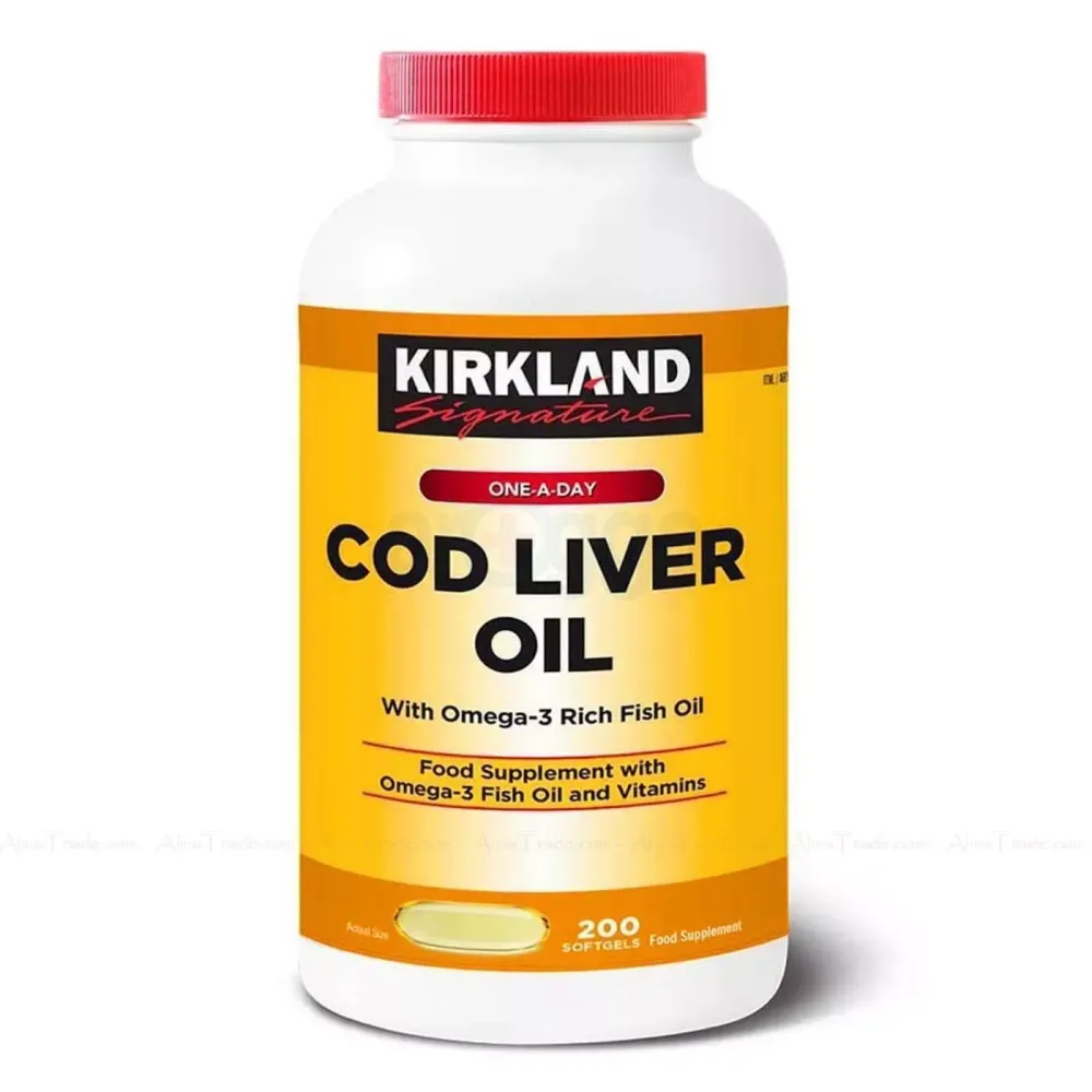 Kirkland Signature Cod Liver Oil 200 Softgels  