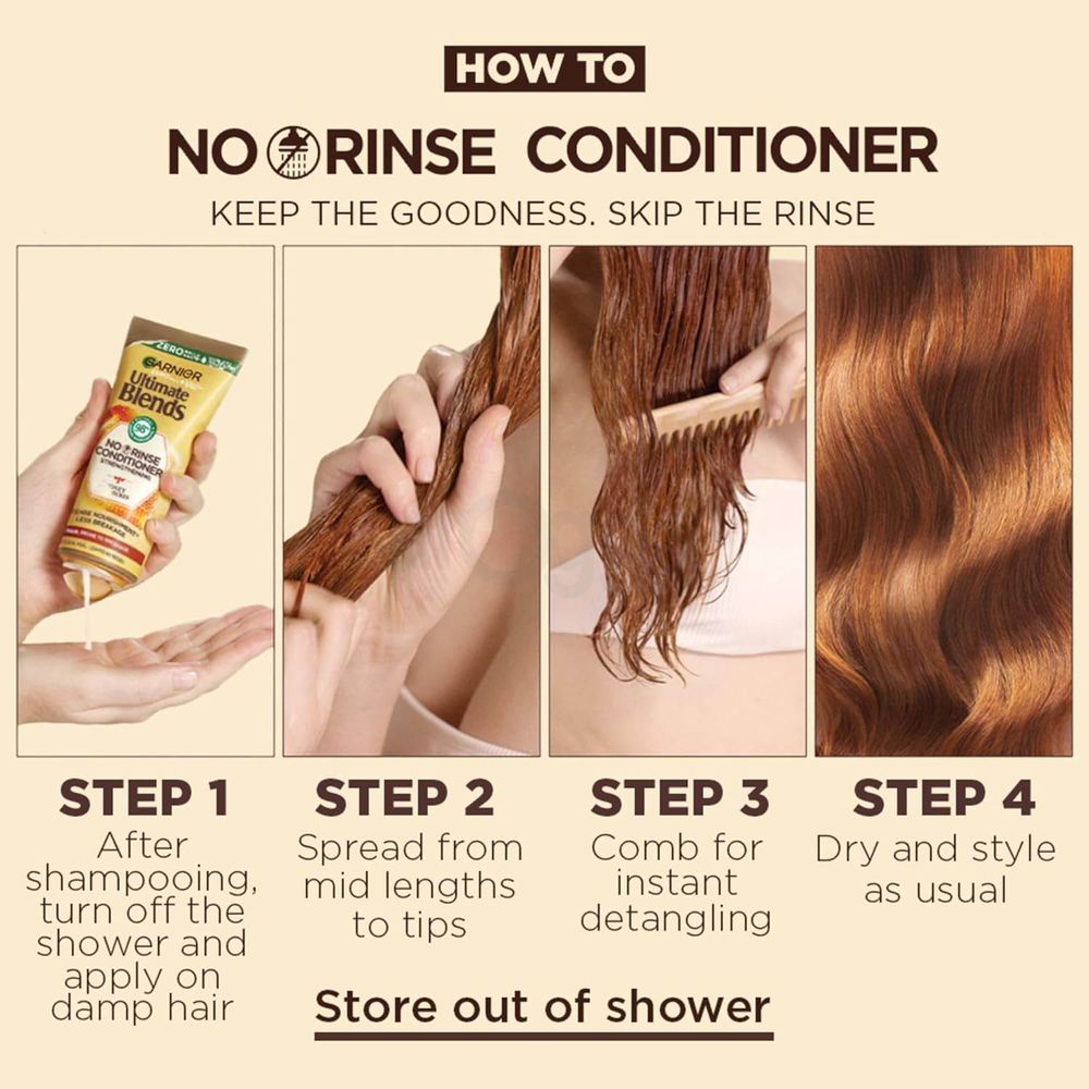 Garnier Ultimate Blends Honey Treasures Strengthening No Rinse Conditioner for Damaged Hair  