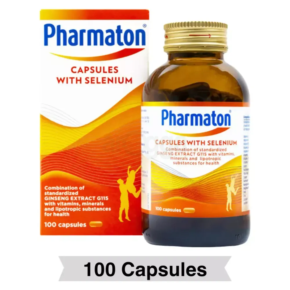 Pharmaton 100's Capsules with Ginseng Extract and Selenium   