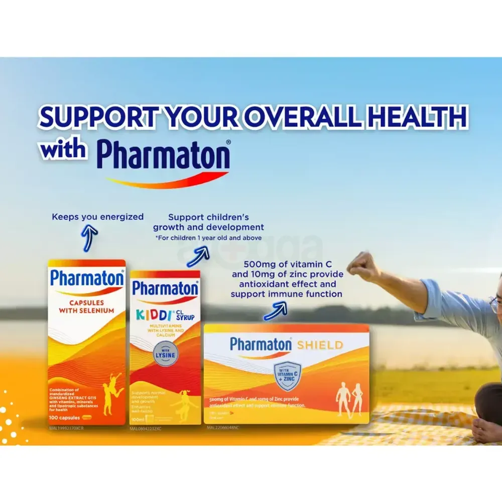 Pharmaton 100's Capsules with Ginseng Extract and Selenium   