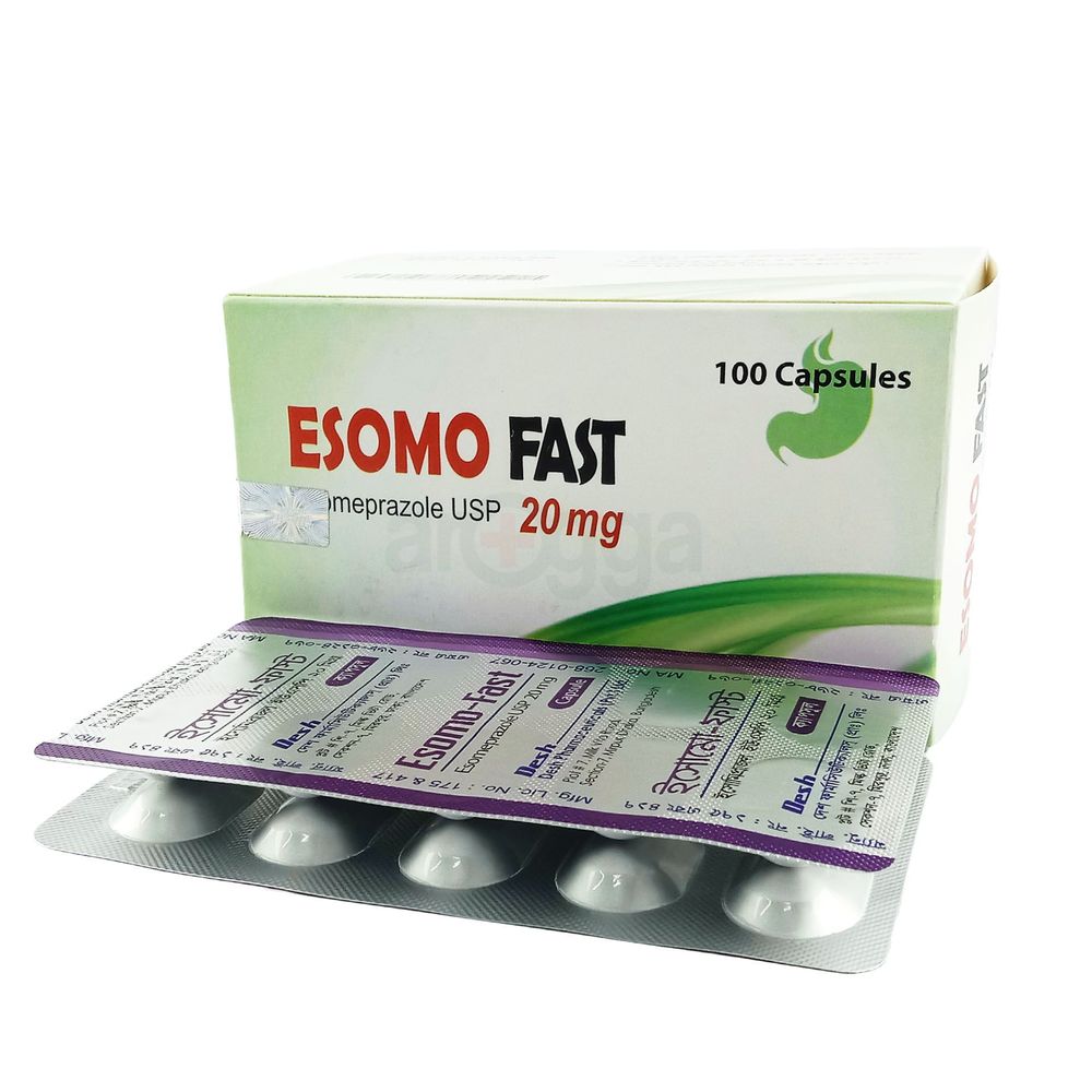 Esomo Fast 20mg 20mg capsule