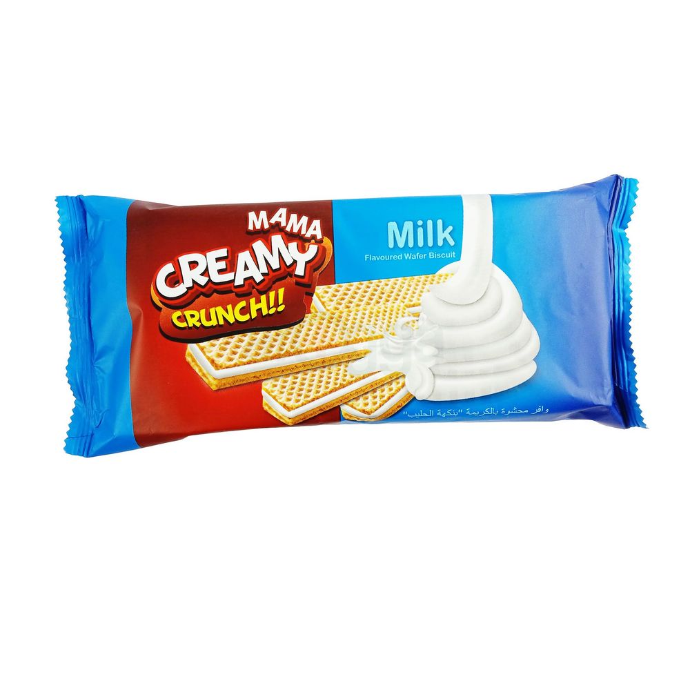 Mama Creamy Crunch Milk Flavoured Wafer Biscuit 100gm  