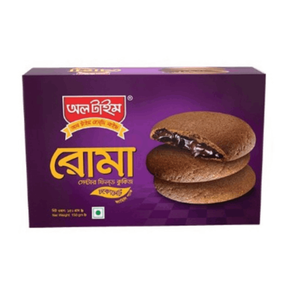 Roma Center Filled Cookies Chocolate 185gm  