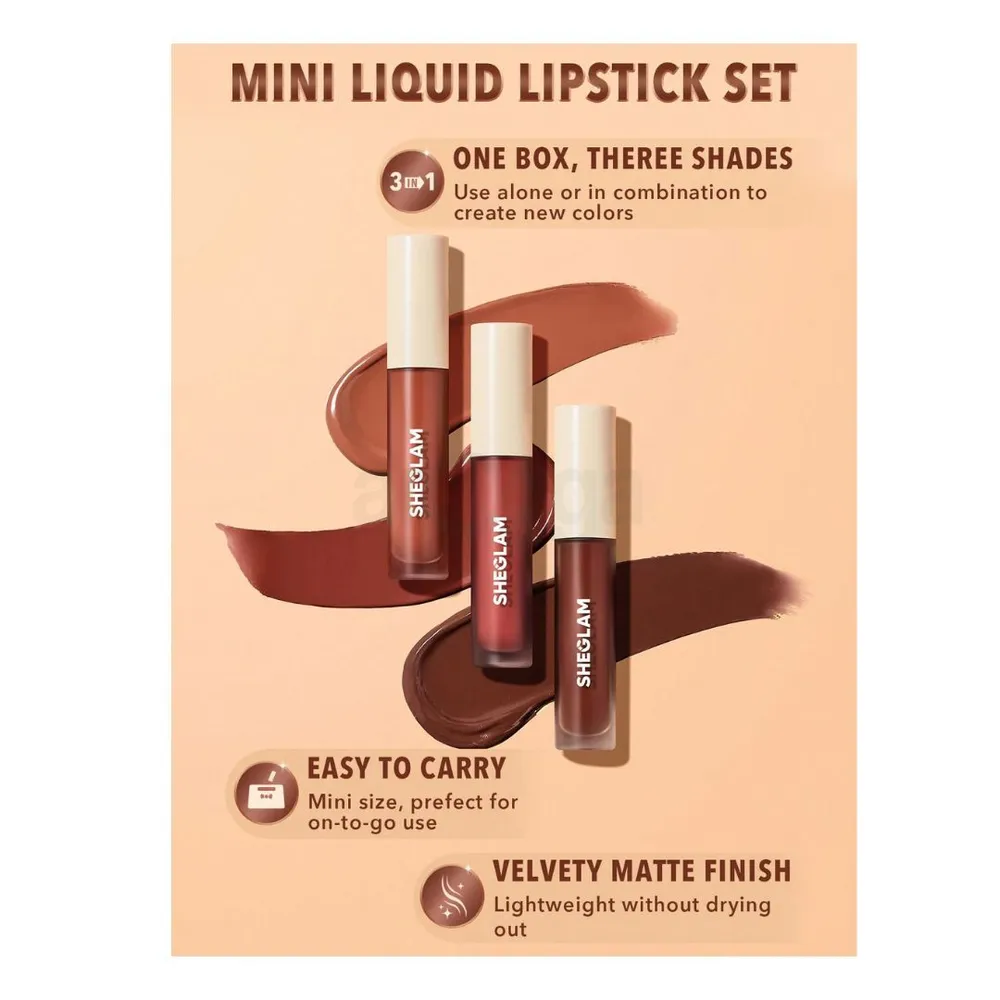 SHEGLAM Matte Allure Mini Liquid Lipstick Set - Sweet Thing  