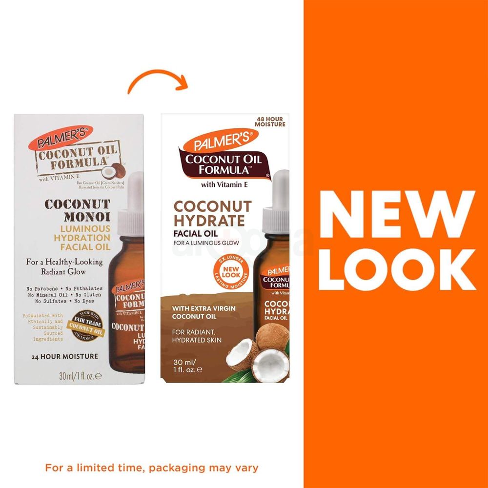 Palmer's Coconut Hydrate Facial Oil for Radiant, Hydrated Skin with Vitamin E  