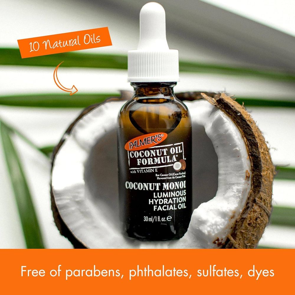 Palmer's Coconut Hydrate Facial Oil for Radiant, Hydrated Skin with Vitamin E  