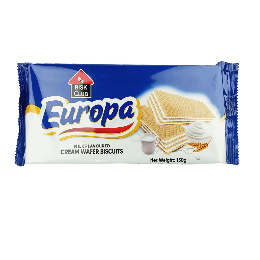 Bisk Club Europa Cream Wafer Biscuits 150gm  