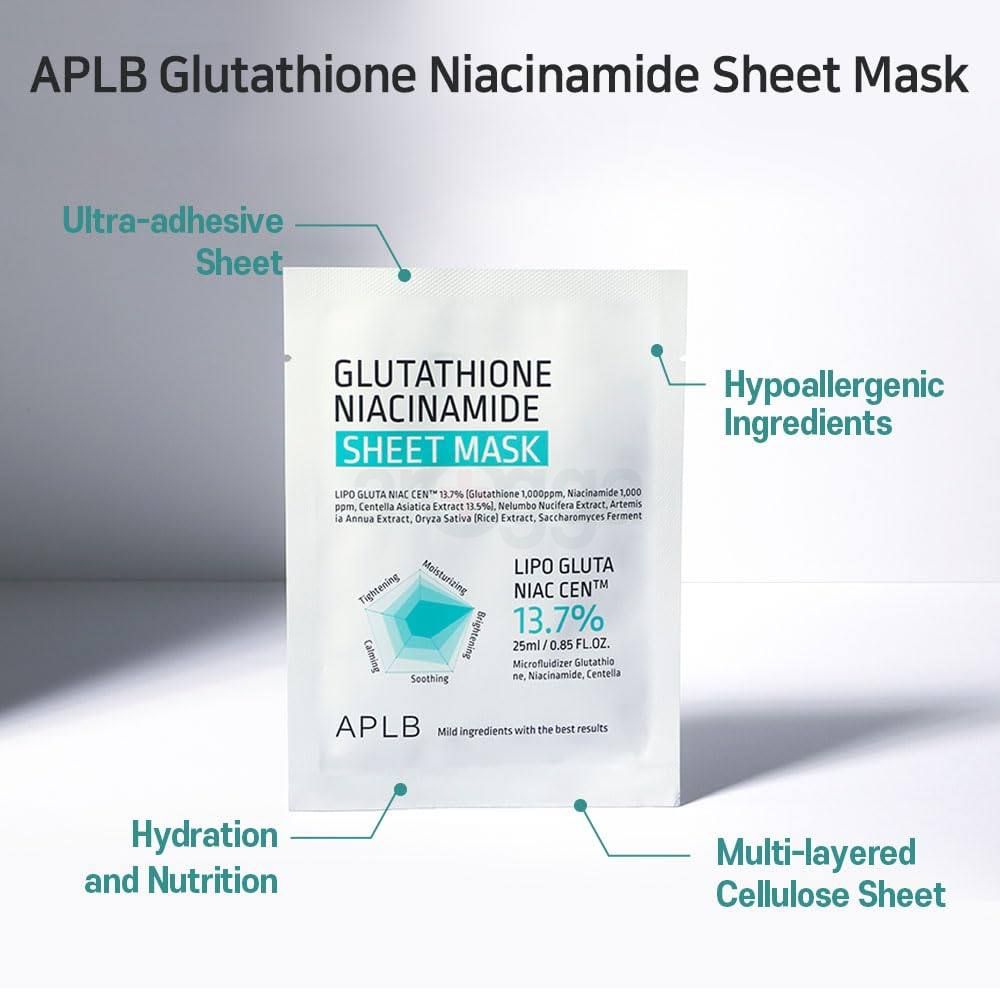 APLB Glutathione Niacinamide 13.7% Sheet Mask  