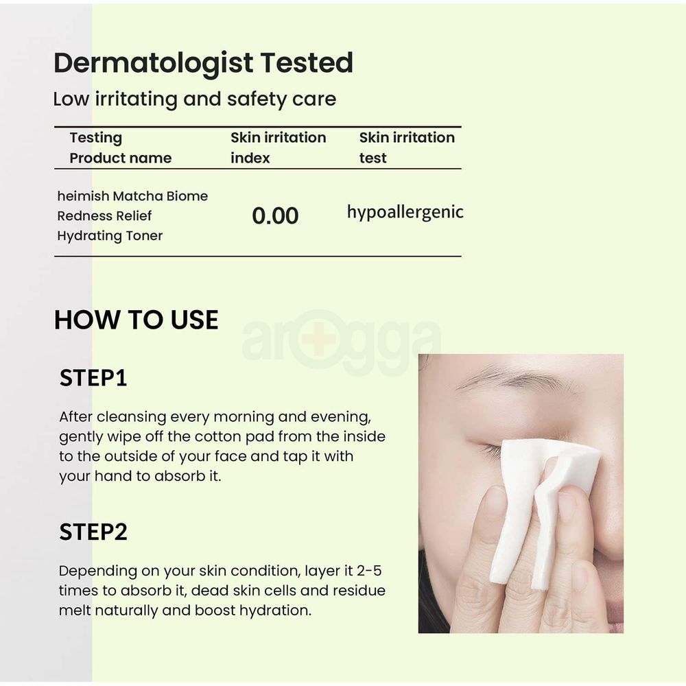 Heimish Matcha Biome Redness Relief Hydrating Toner with pH 5.5  