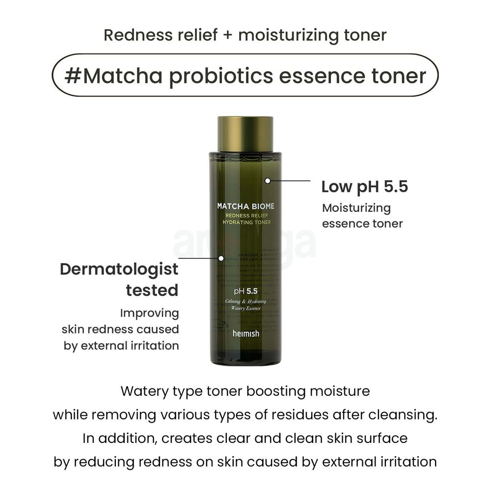 Heimish Matcha Biome Redness Relief Hydrating Toner with pH 5.5  