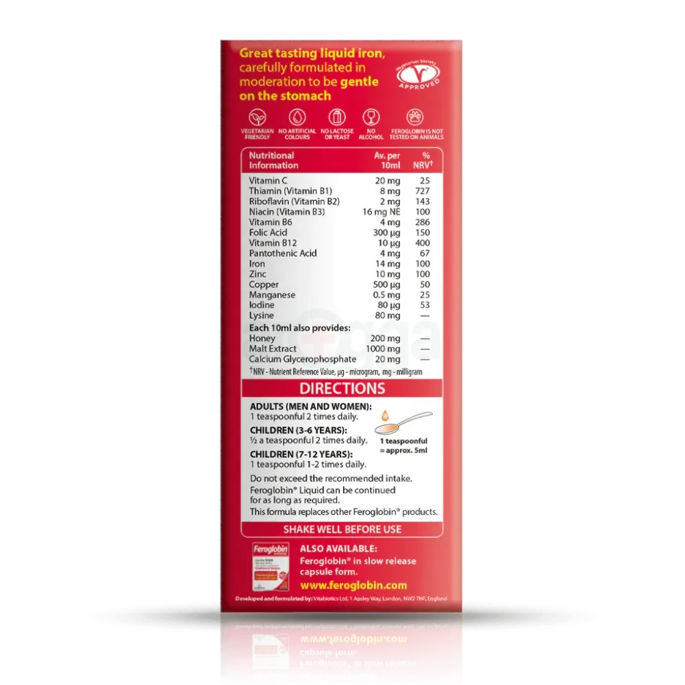 Vitabiotics Feroglobin Liquid 200ml  