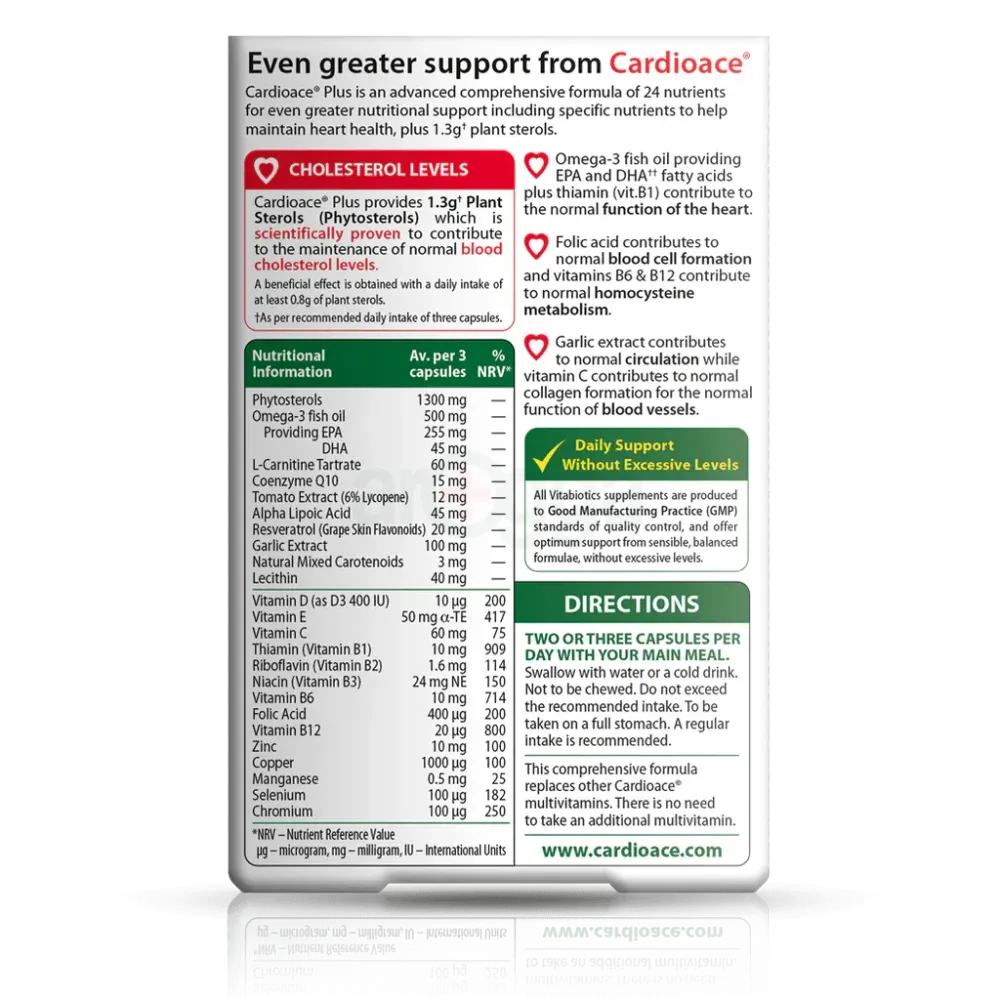 Vitabiotics Cardioace Plus60 Capsules  