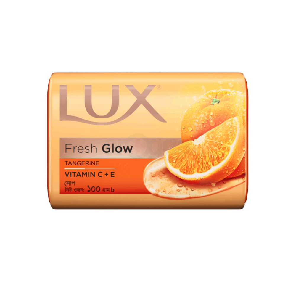 Lux Fresh Glow Tangerine Soap with Vitamin C + E - 100g  