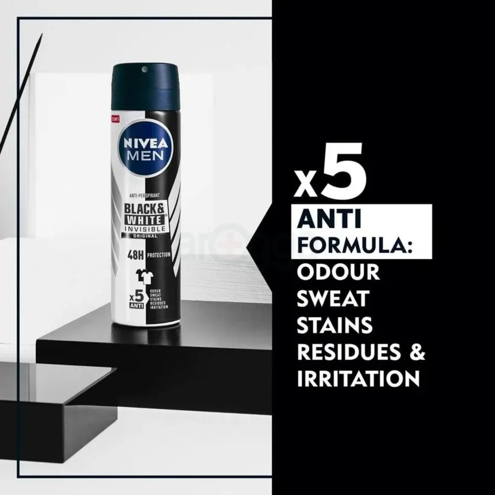 NIVEA MEN Body Spray Black & White Invisible 150ml  