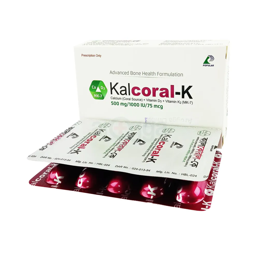 Kalcoral-K 75mcg+500mg+1000IU tablet