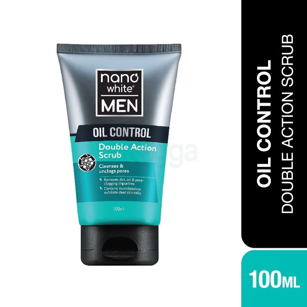 Nanowhite Men Oil Control Double Action Scrub  
