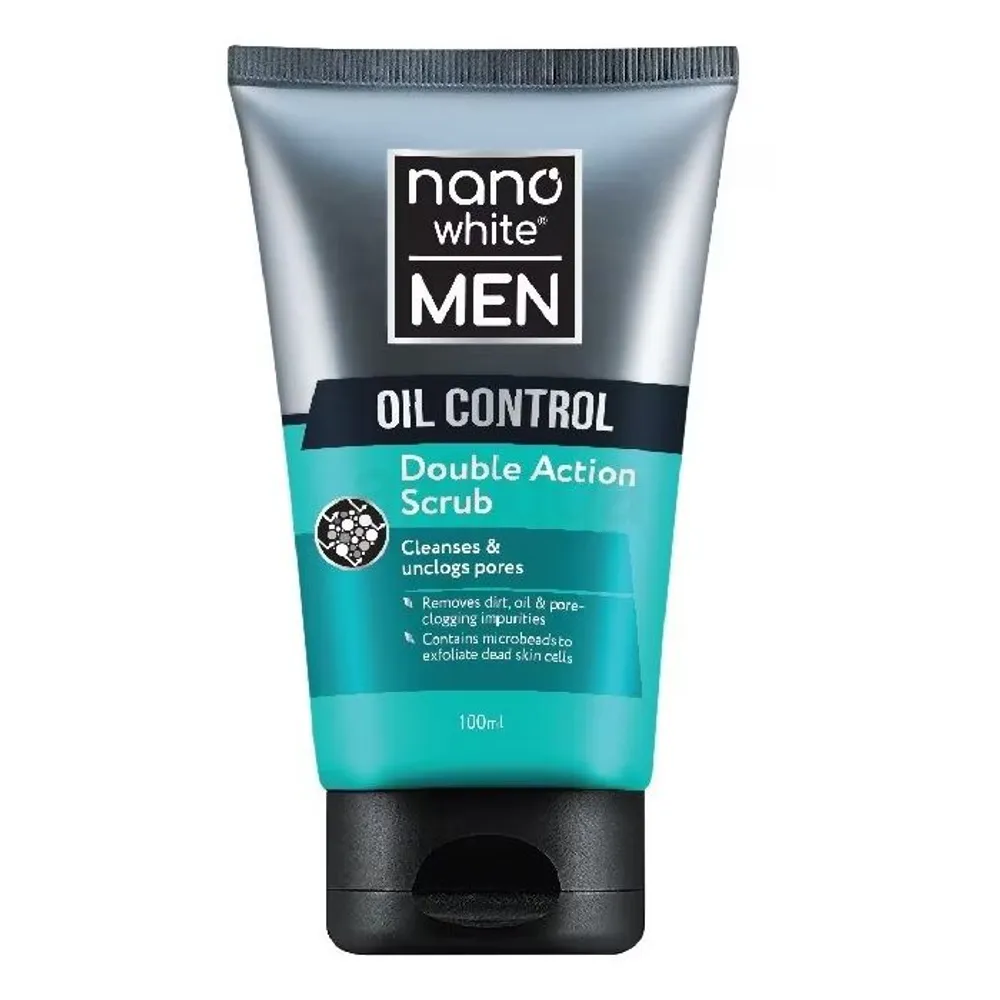 Nanowhite Men Oil Control Double Action Scrub  