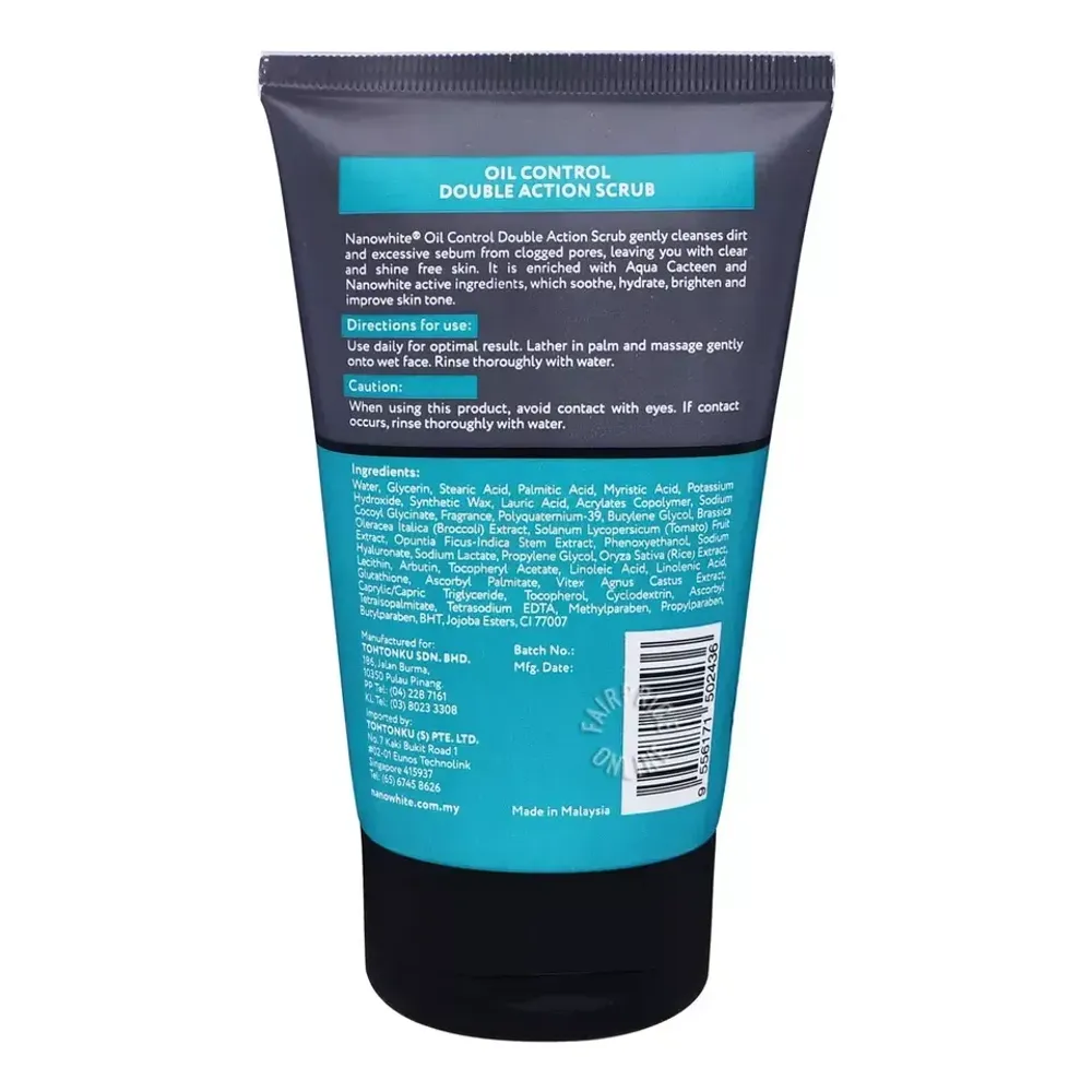Nanowhite Men Oil Control Double Action Scrub  