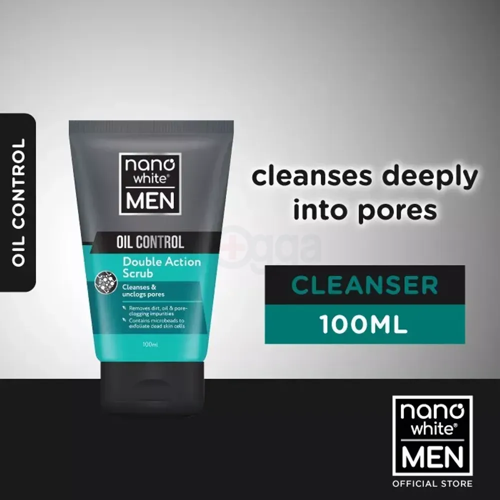 Nanowhite Men Oil Control Double Action Scrub  