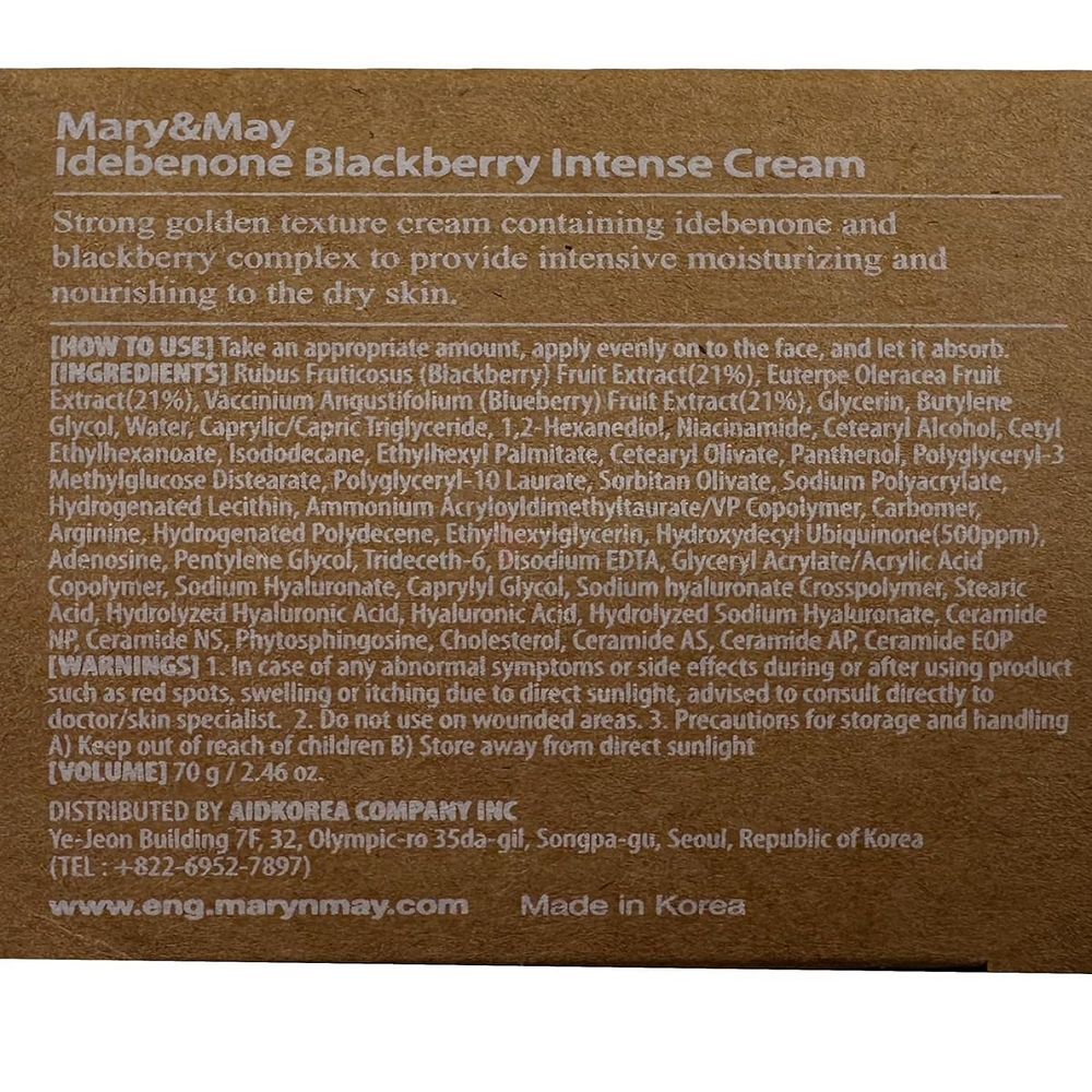 Mary and May Idebenone Blackberry Intense Cream  
