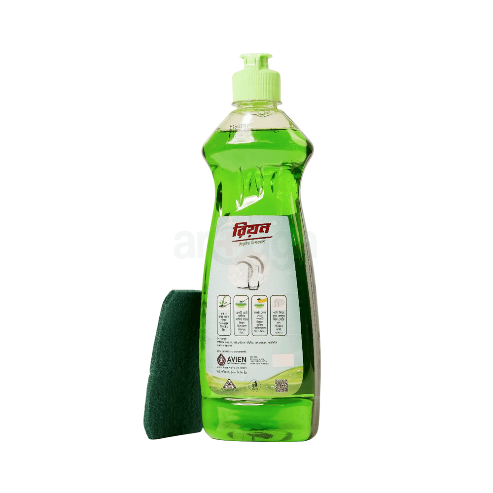Riyon Liquid Dish Wash 500ml (Free Scrub Pad)  