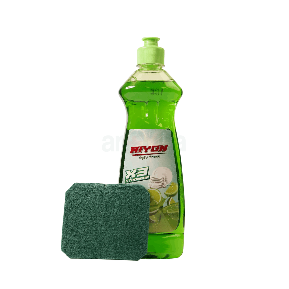 Riyon Liquid Dish Wash 500ml (Free Scrub Pad)  