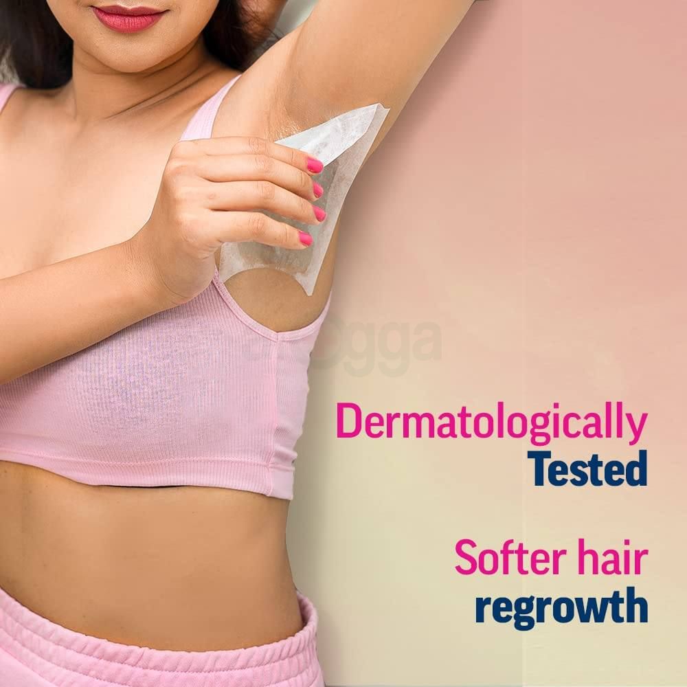 Veet Professional 8pcs Wax Strips with Almond Oil & Cornflower Scent for Sensitive Skin - 8 Strips  