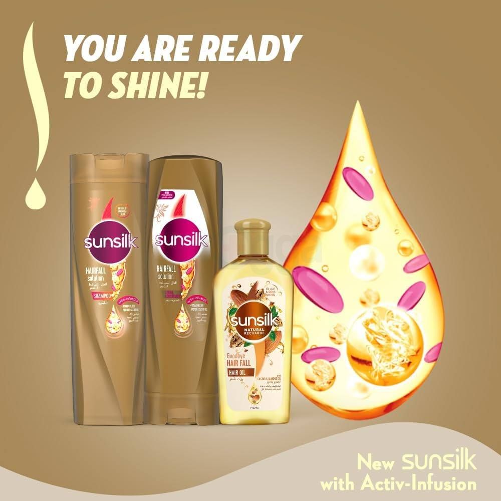 Sunsilk Hair Fall Solution Shampoo with Vitamin B3, Soy Protein & Castor Oil 700ml  