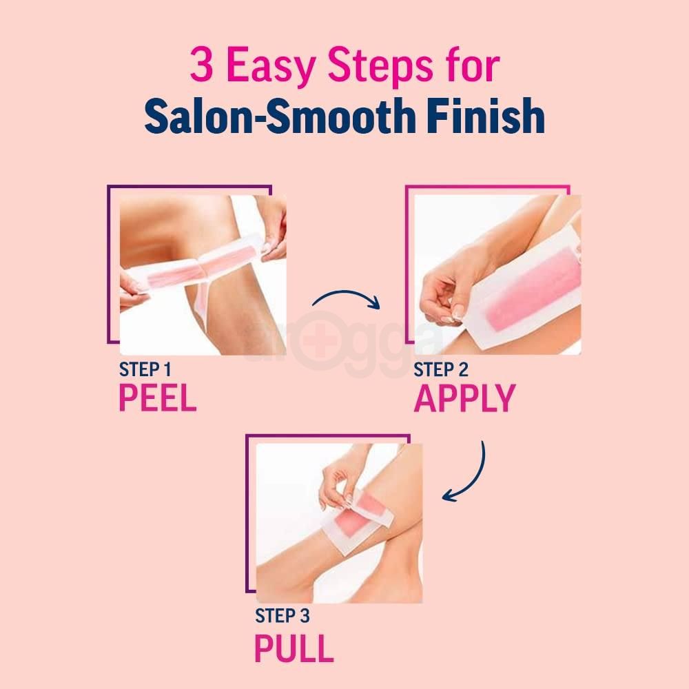 Veet Professional 8pcs Wax Strips with Shea Butter & Acal Berry Scent for Normal Skin - 8 Strips  