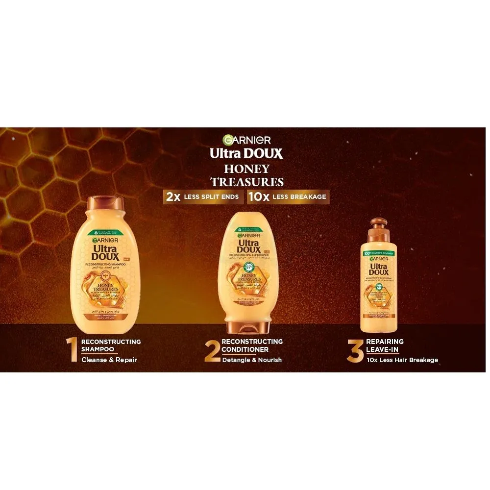 Garnier Ultra Doux Reconstructing Conditioner with Honey Treasures for  Damaged, Breaking Hair  