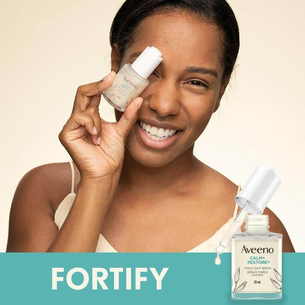Aveeno Calm + Restore Fragrance Free Age Renewal Serum for Sensitive Skin  